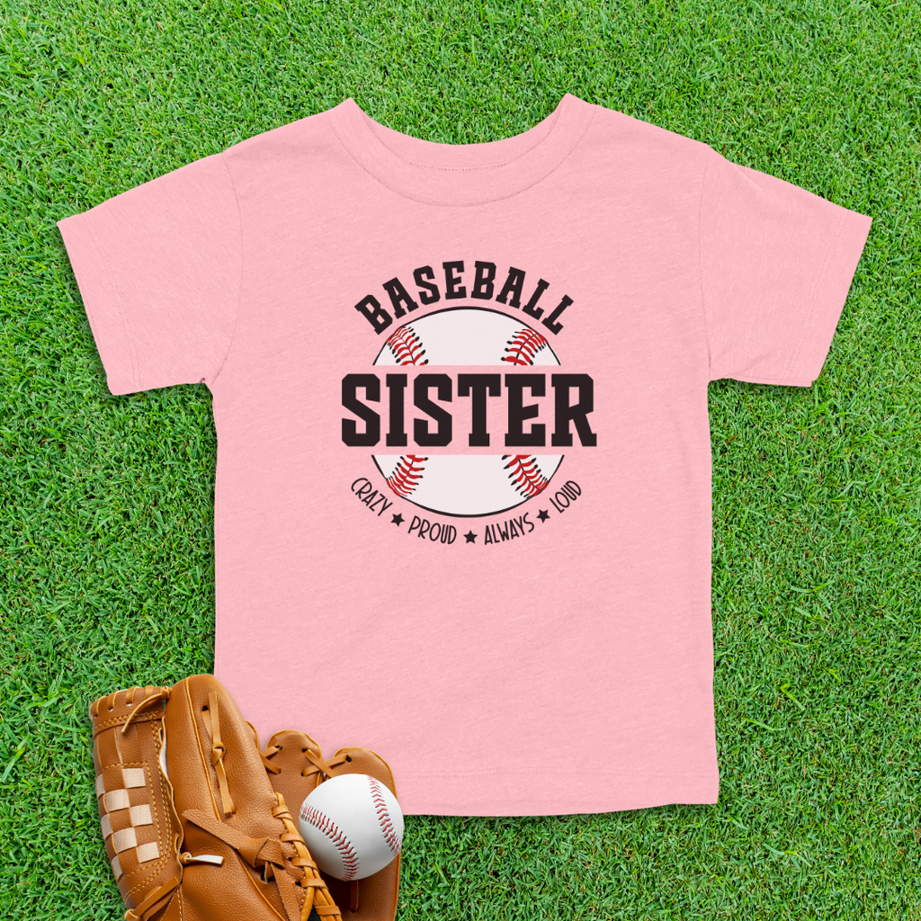 Baseball Sister Toddler Shirt