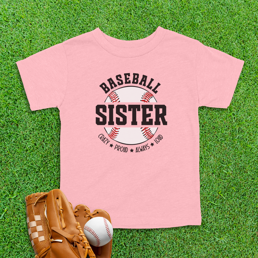 Baseball Sister Toddler Shirt