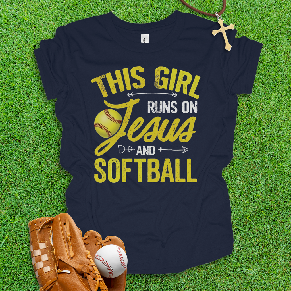 Jesus and Softball Youth T-Shirt