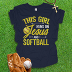 Jesus and Softball Youth T-Shirt