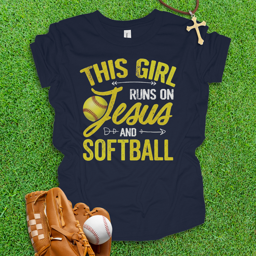 Jesus and Softball Youth T-Shirt