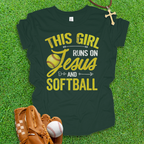 Jesus and Softball Youth T-Shirt