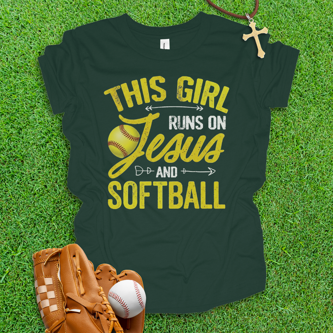 Jesus and Softball Youth T-Shirt