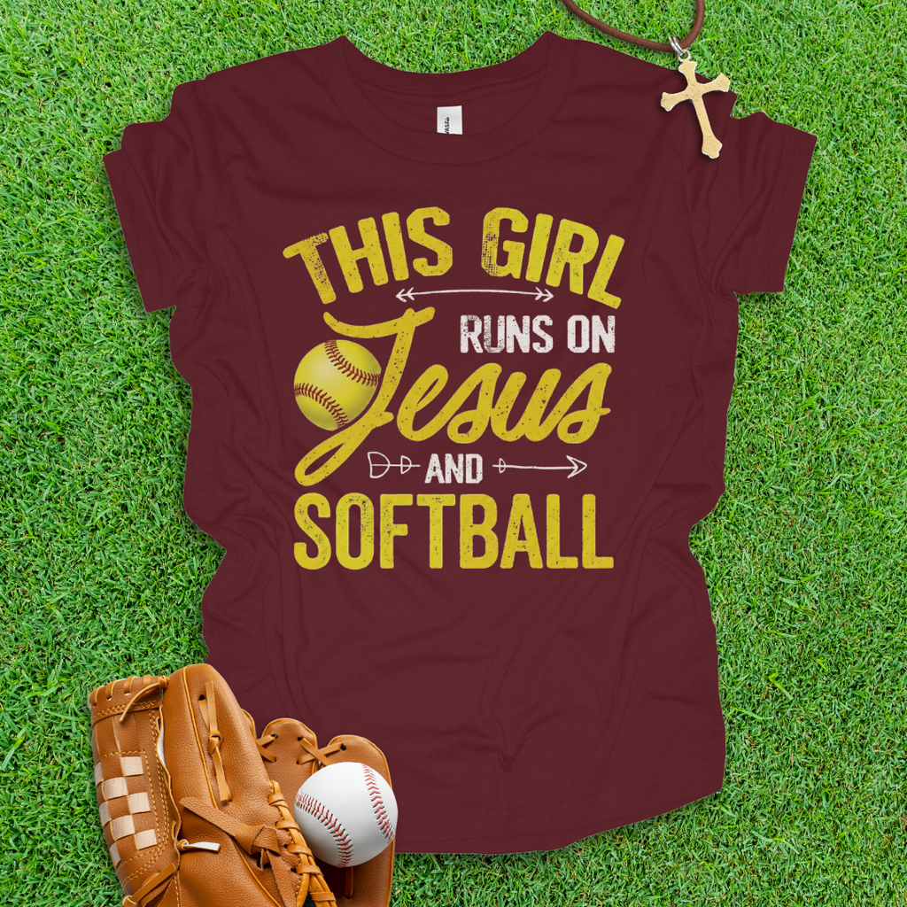 Jesus and Softball Youth T-Shirt