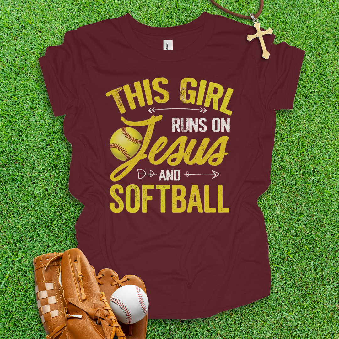 Jesus and Softball Youth T-Shirt