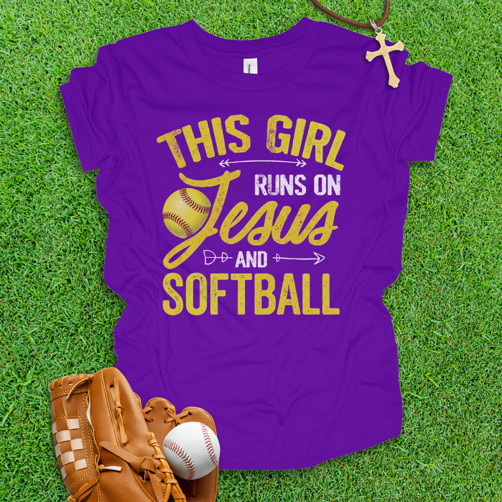 Jesus and Softball Youth T-Shirt
