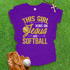 Jesus and Softball Youth T-Shirt