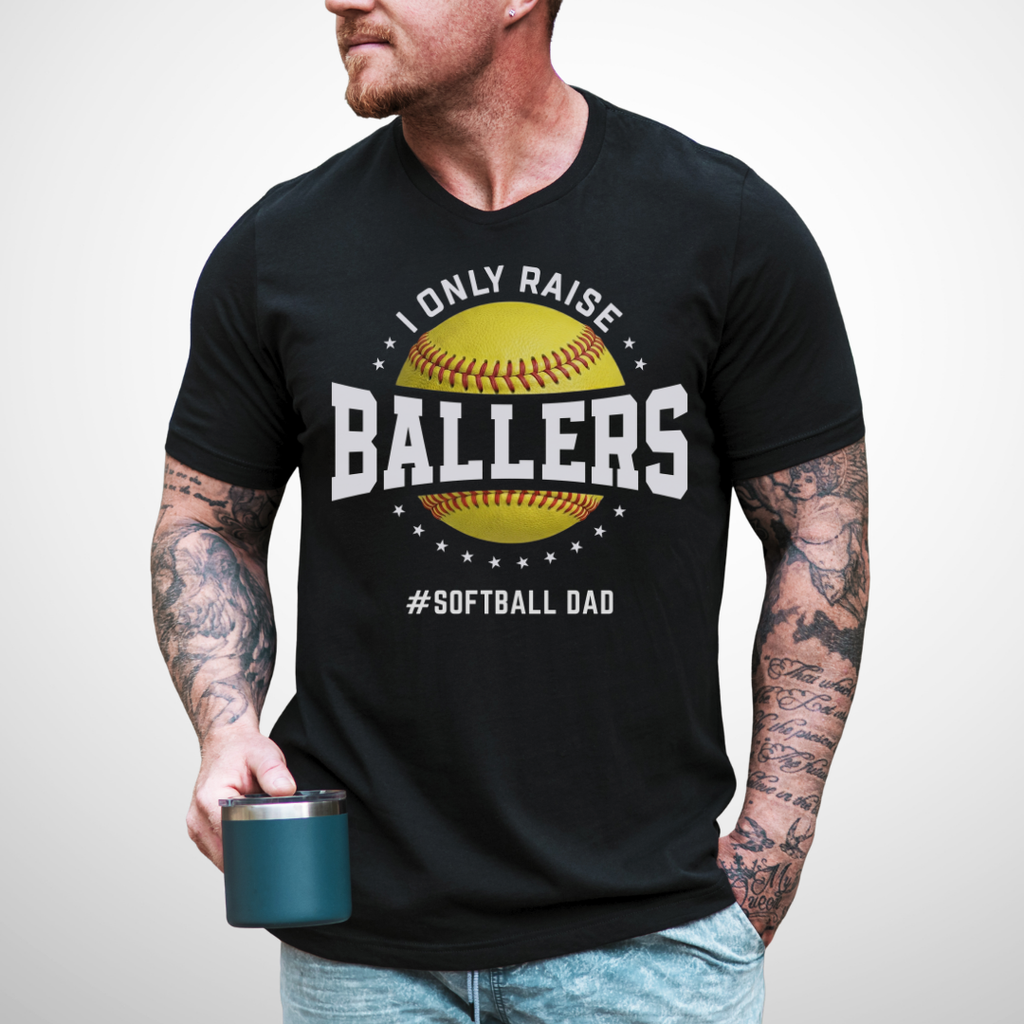Ballers Softball Dad T-Shirt