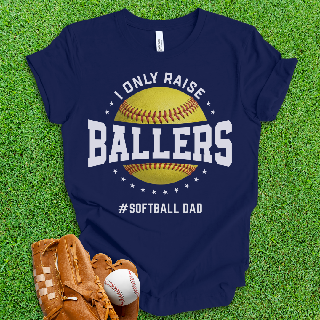 Ballers Softball Dad T-Shirt