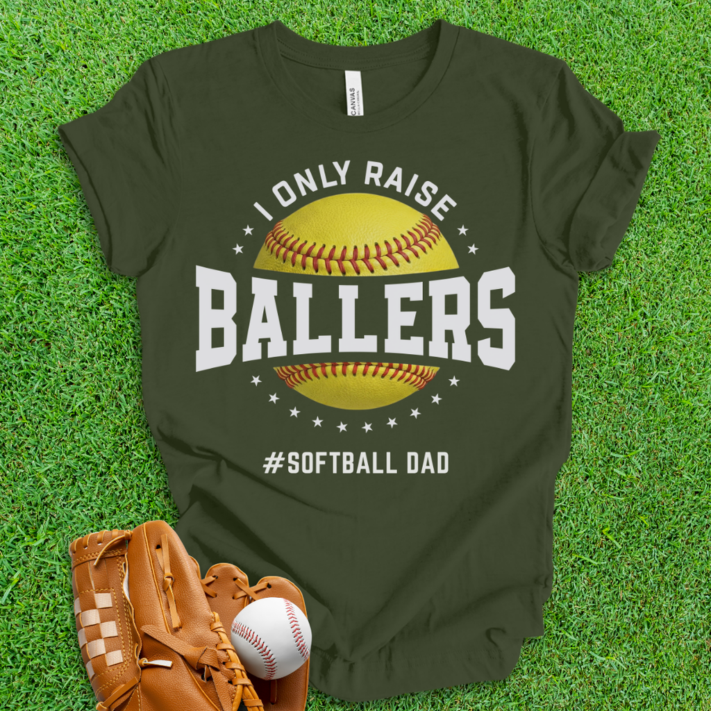 Ballers Softball Dad T-Shirt