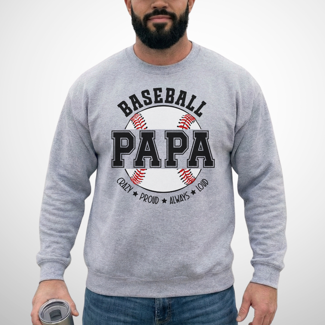 Baseball Papa Sweatshirt