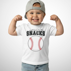 Here For The Snacks Baseball Toddler Shirt