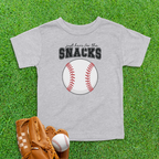 Here For The Snacks Baseball Toddler Shirt