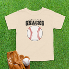 Here For The Snacks Baseball Toddler Shirt