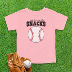 Here For The Snacks Baseball Toddler Shirt