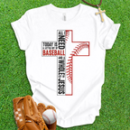 Baseball and Jesus Cross T-Shirt