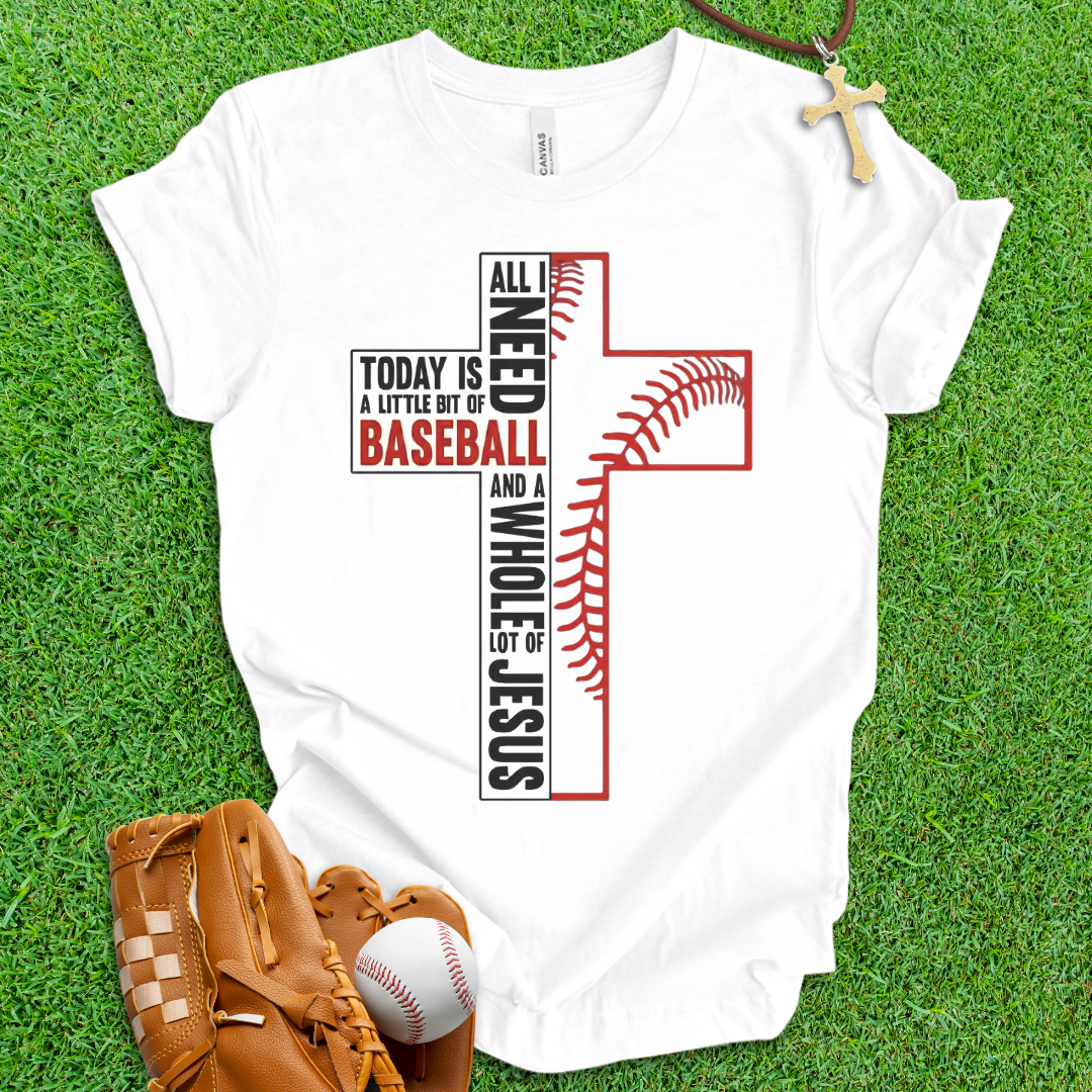 Baseball and Jesus Cross T-Shirt