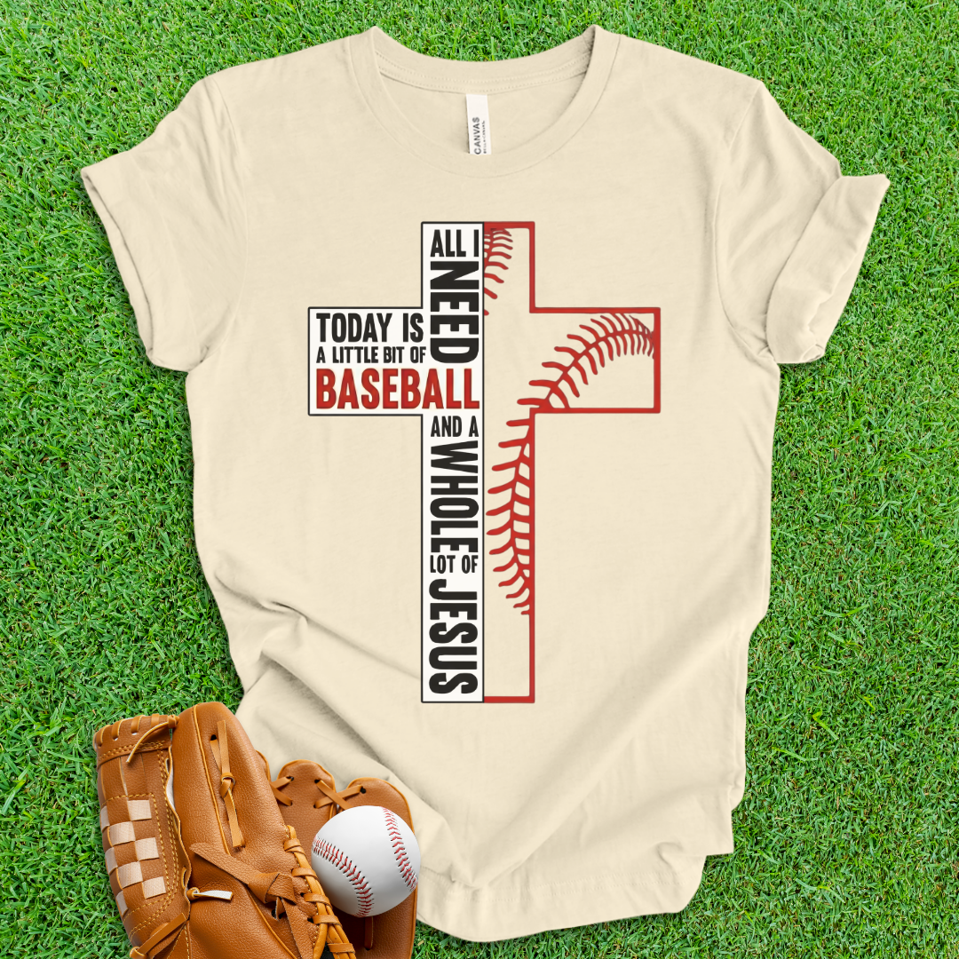 Baseball and Jesus Cross T-Shirt