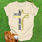Softball and Jesus Cross T-Shirt
