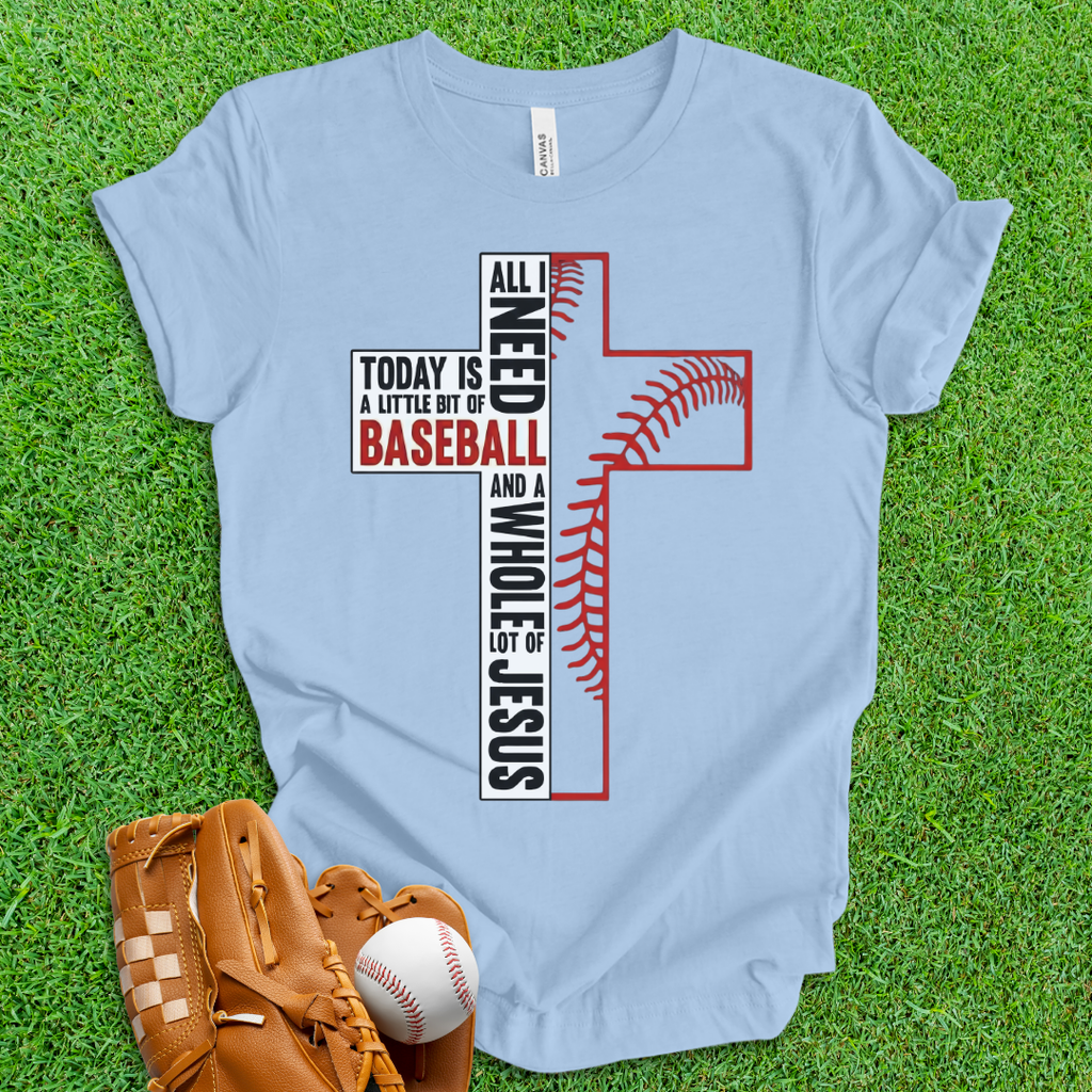 Baseball and Jesus Cross T-Shirt