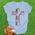 Baseball and Jesus Cross T-Shirt