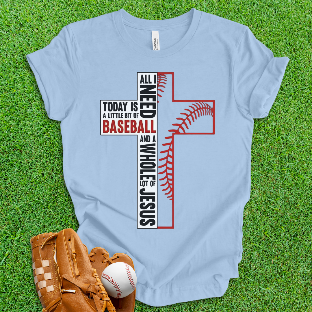 Baseball and Jesus Cross T-Shirt