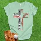 Baseball and Jesus Cross T-Shirt