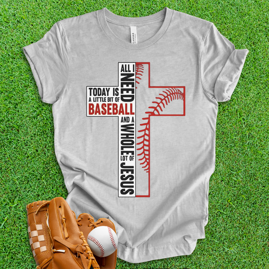 Baseball and Jesus Cross T-Shirt