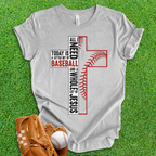 Baseball and Jesus Cross T-Shirt