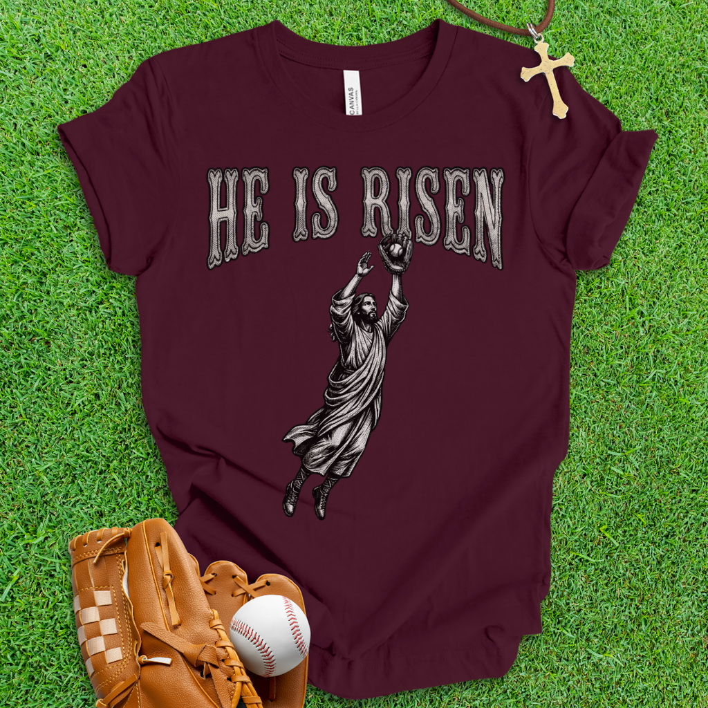 He Is Risen Baseball T-Shirt