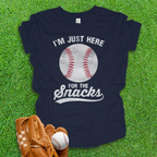 Here For The Snacks Youth Baseball Shirt