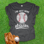 Here For The Snacks Youth Baseball Shirt