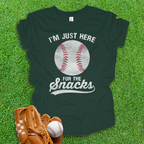 Here For The Snacks Youth Baseball Shirt