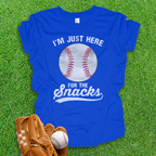 Here For The Snacks Youth Baseball Shirt