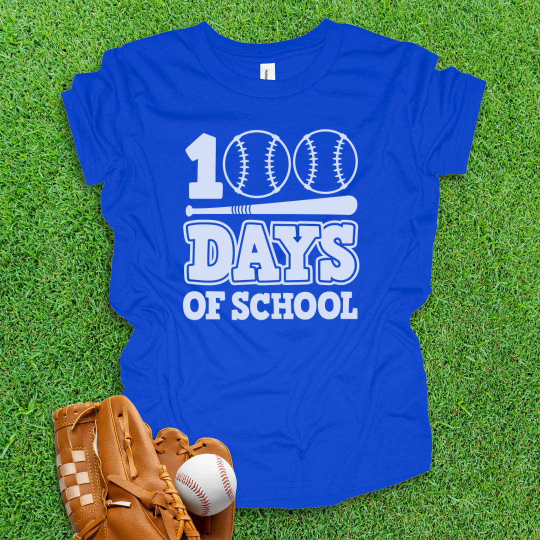 Baseball 100 Days Youth Shirt