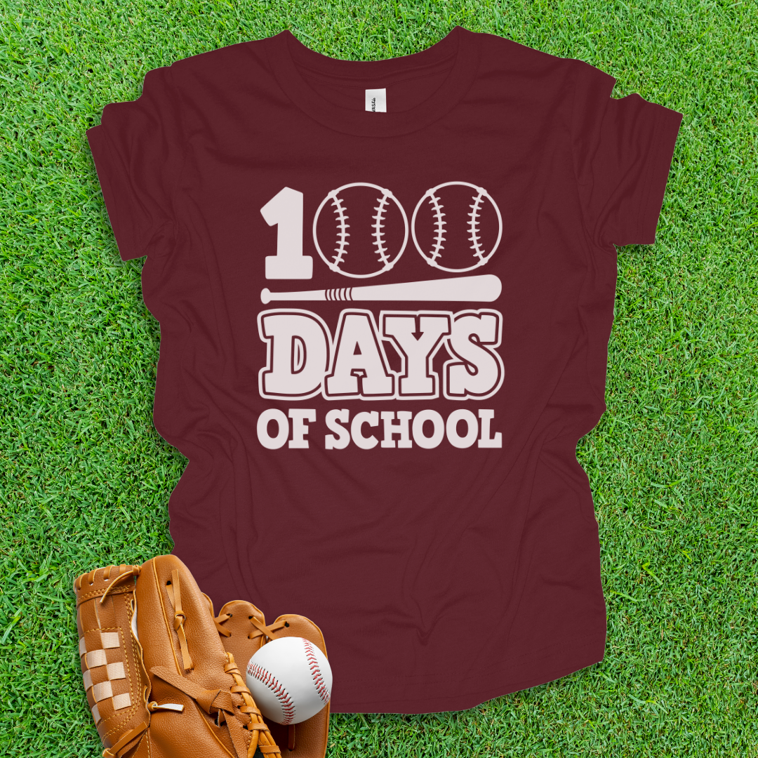 Baseball 100 Days Youth Shirt