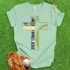 Softball and Jesus Cross T-Shirt