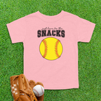 Snacks Softball Toddler Shirt