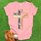 Softball and Jesus Cross T-Shirt