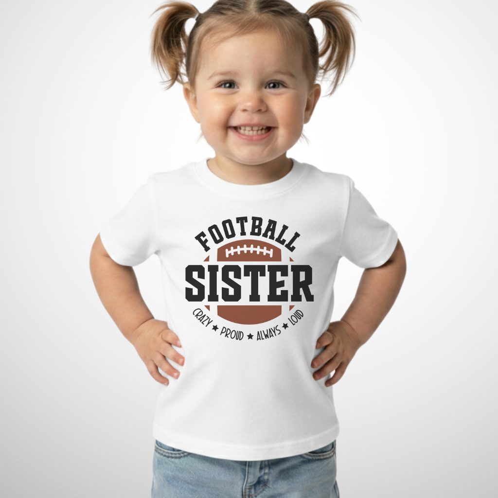 Football Sister Toddler Shirt