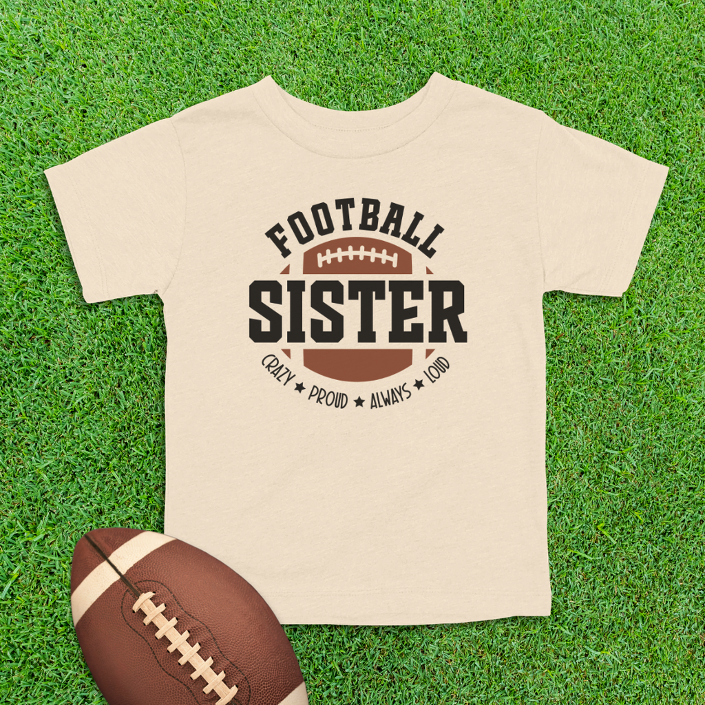 Football Sister Toddler Shirt