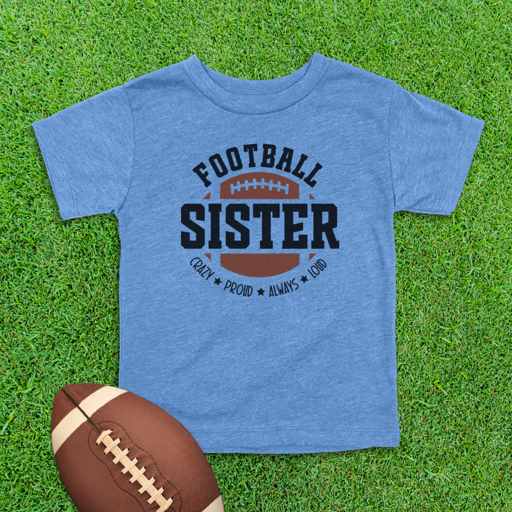 Football Sister Toddler Shirt