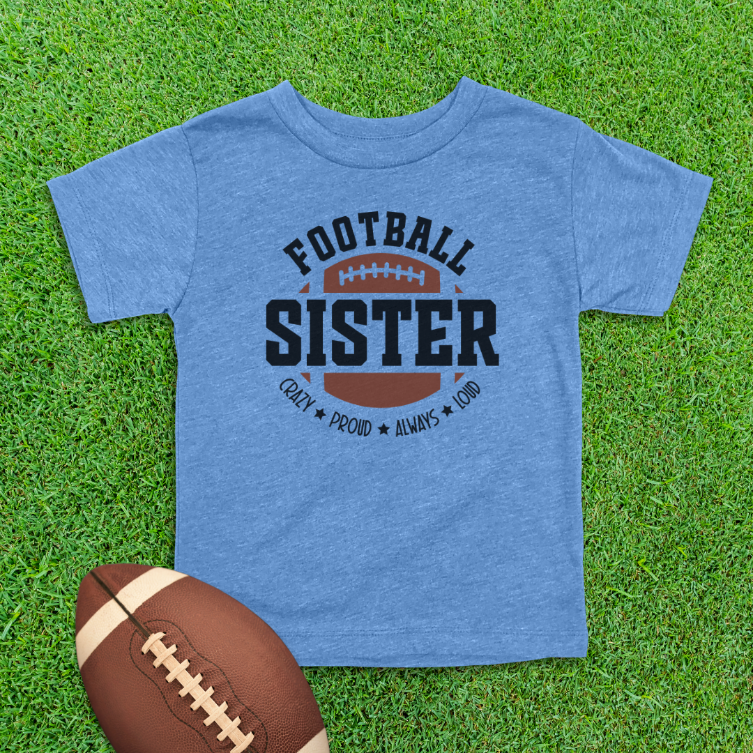 Football Sister Toddler Shirt