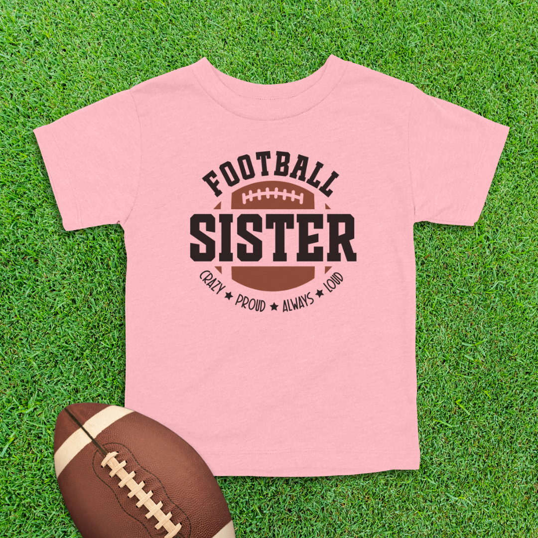 Football Sister Toddler Shirt