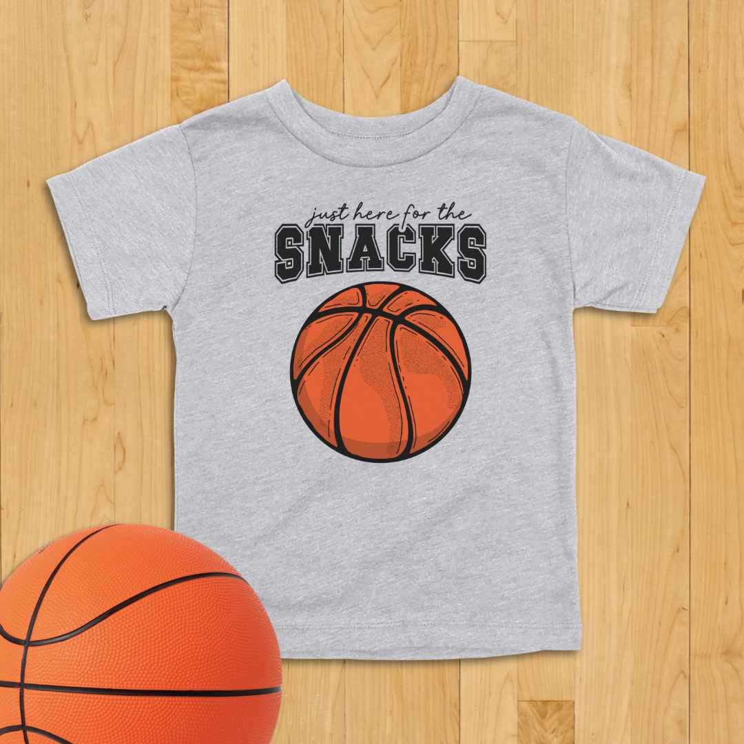 Here For The Snacks Basketball Toddler Shirt