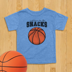 Here For The Snacks Basketball Toddler Shirt