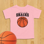 Here For The Snacks Basketball Toddler Shirt