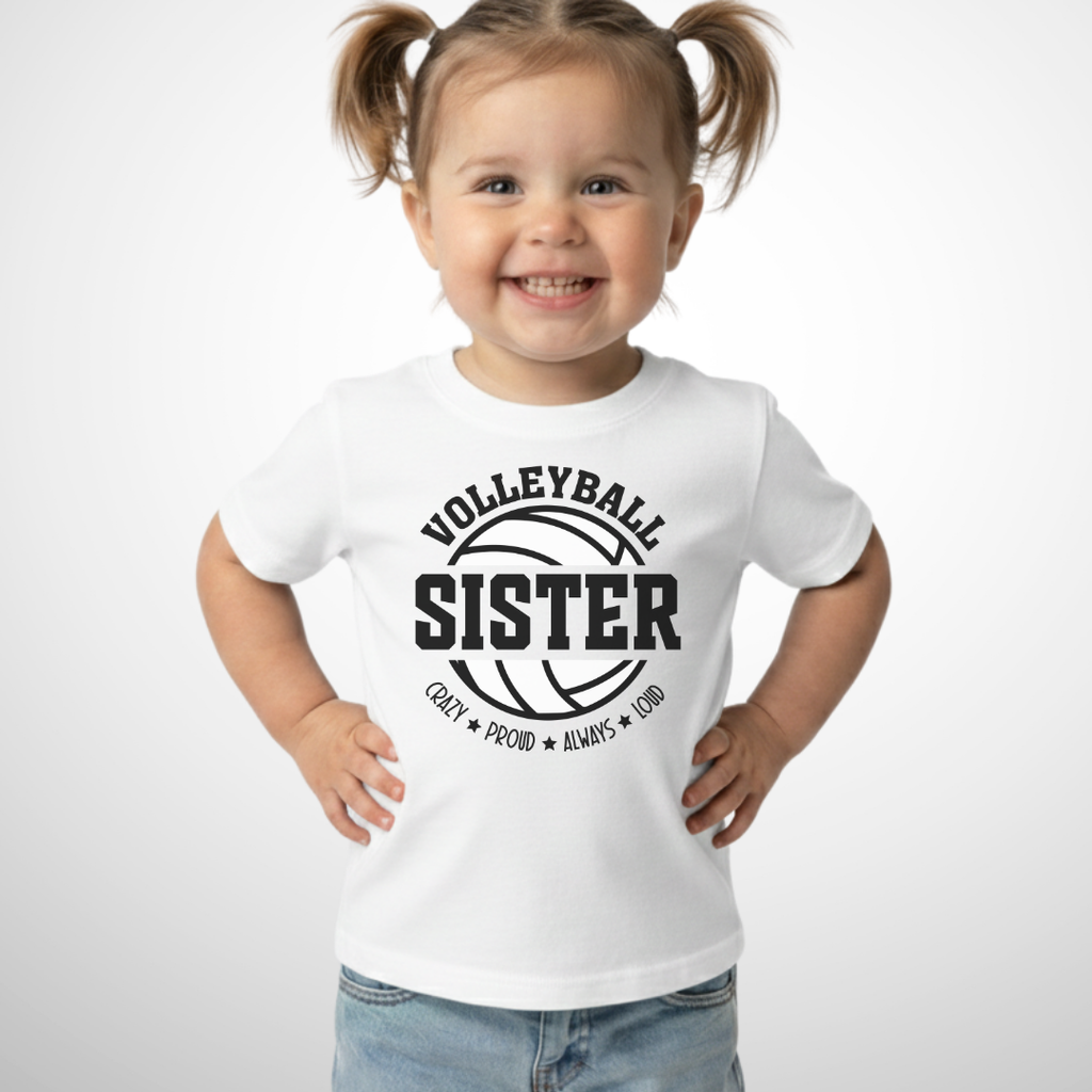 Volleyball Sister Toddler Shirt
