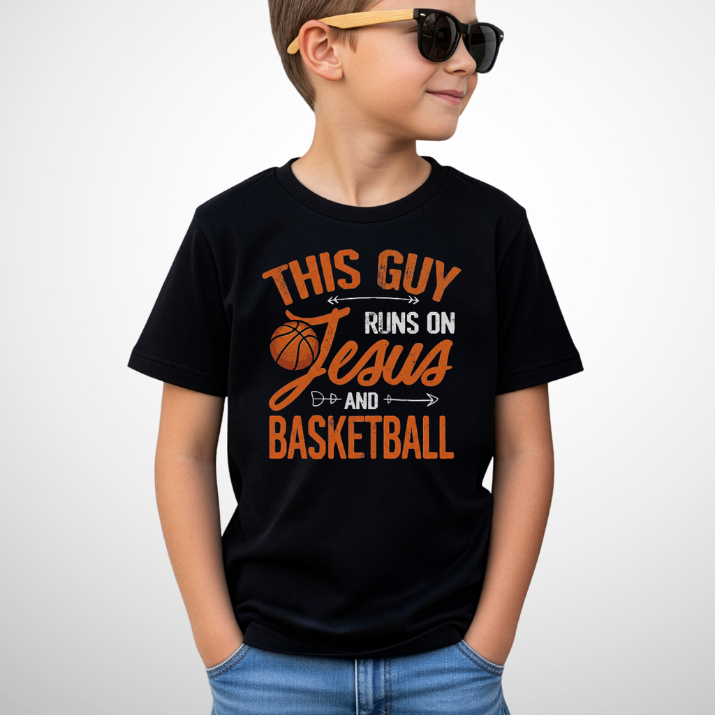 Jesus and Basketball Boys Youth T-Shirt