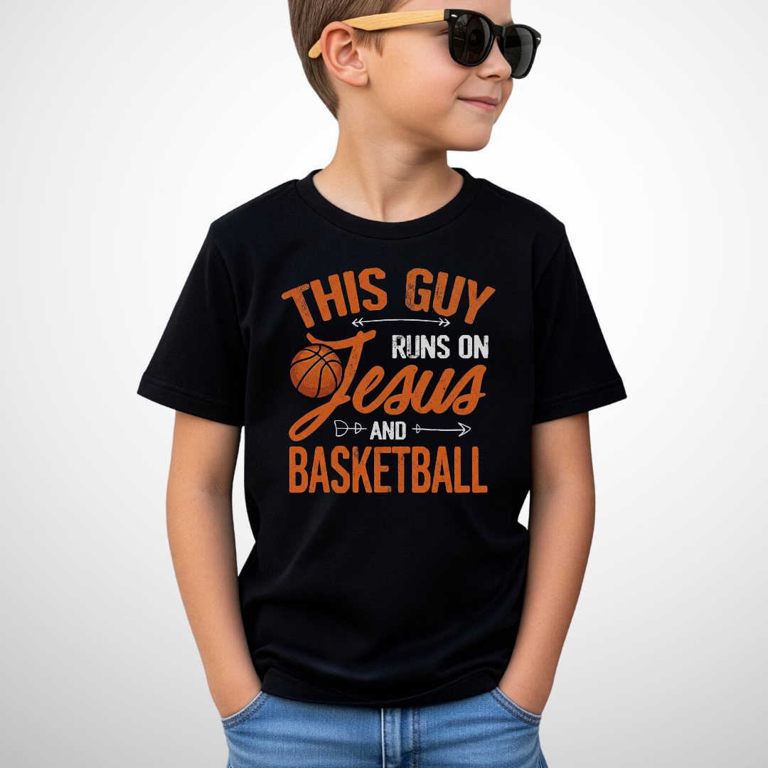 Jesus and Basketball Boys Youth T-Shirt